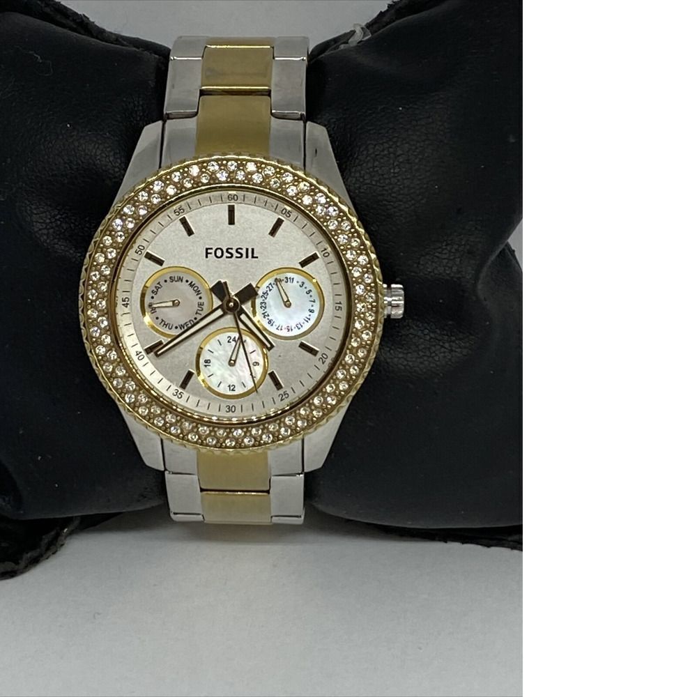 Fossil Stella ES2944 Womens Stainless Steel Analog Dial Quartz Wrist Watch QB648